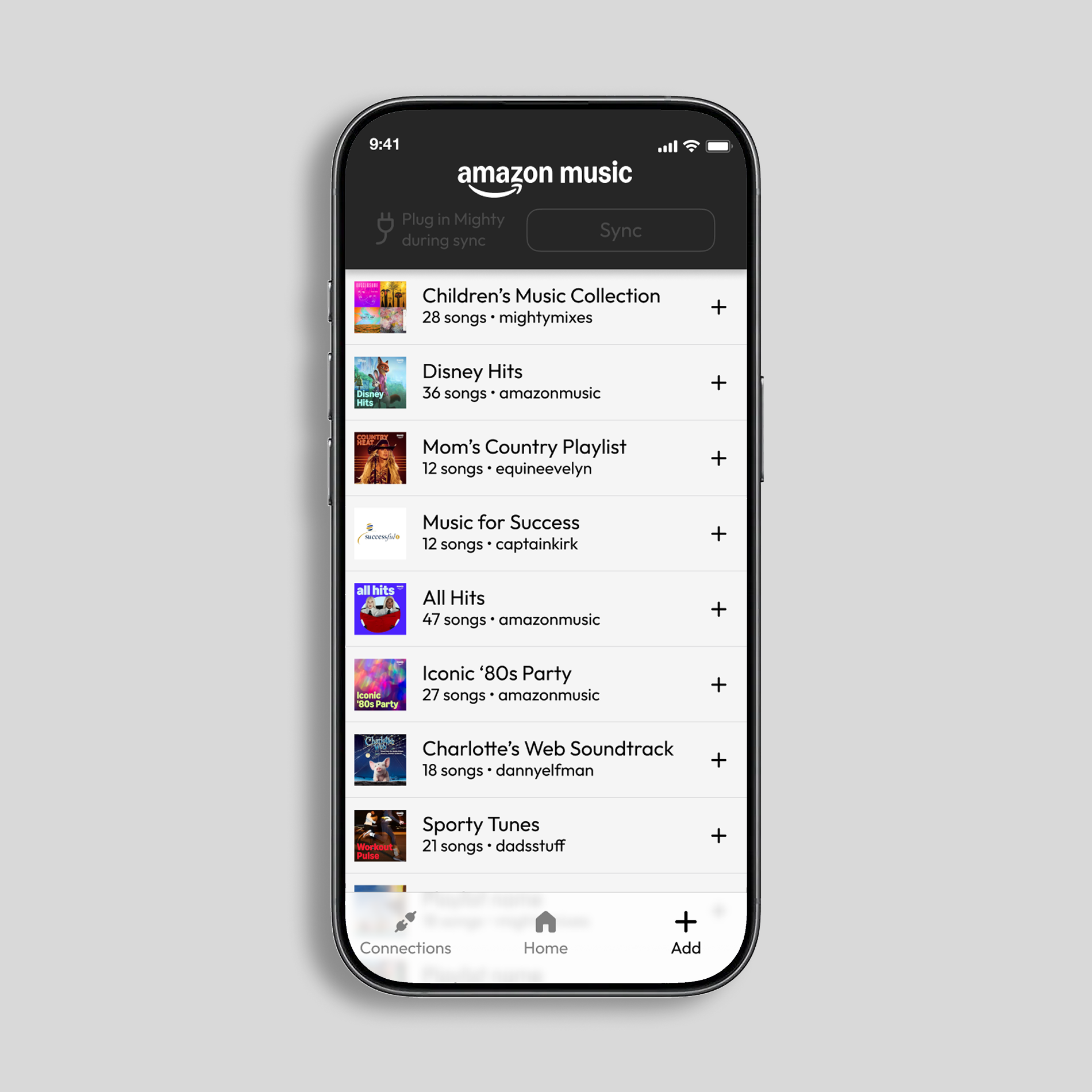 Amazon Music playlists on Mighty