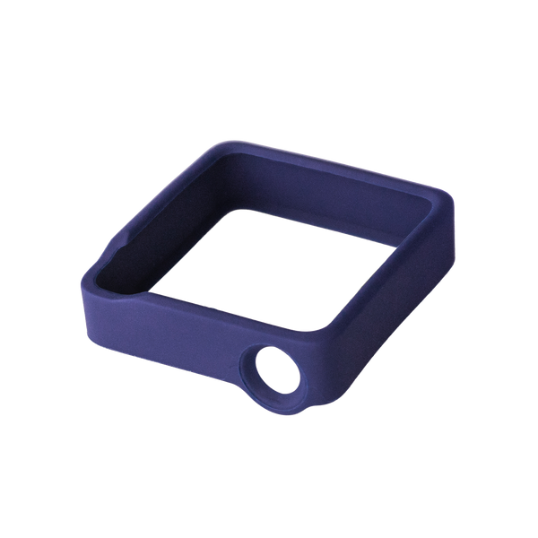 A blue square-shaped silicone protective frame for Mighty 3. 