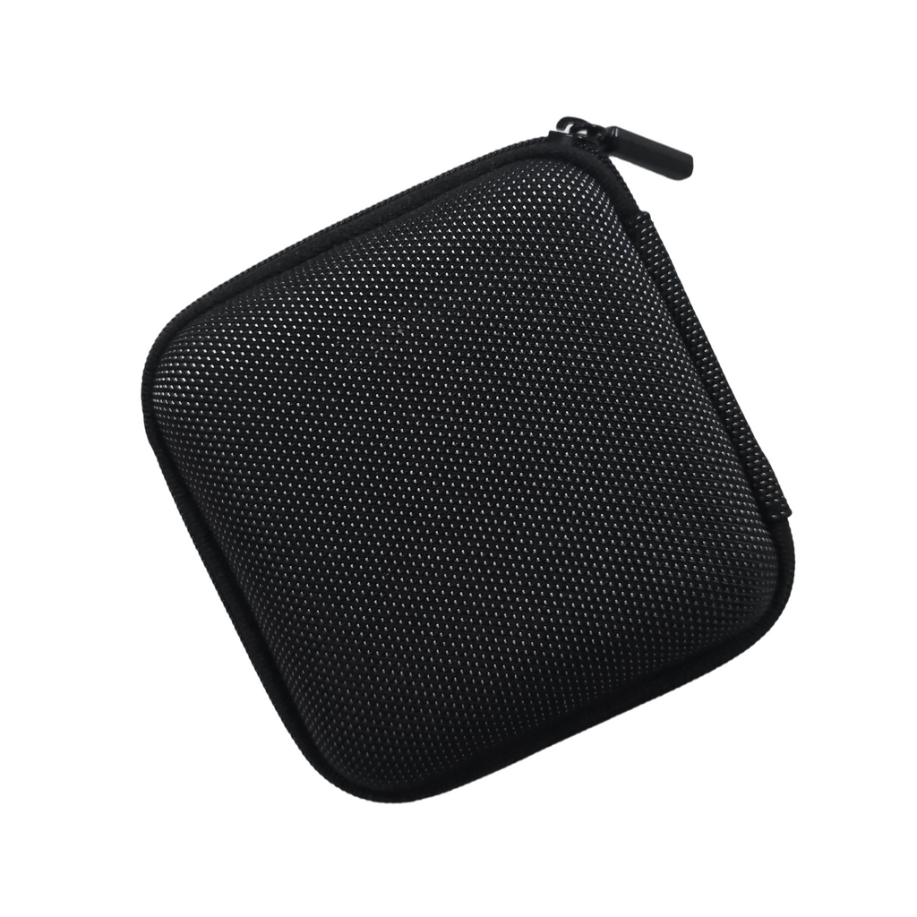 Mighty Carry Case - back angled view showing metal zipper pull. 