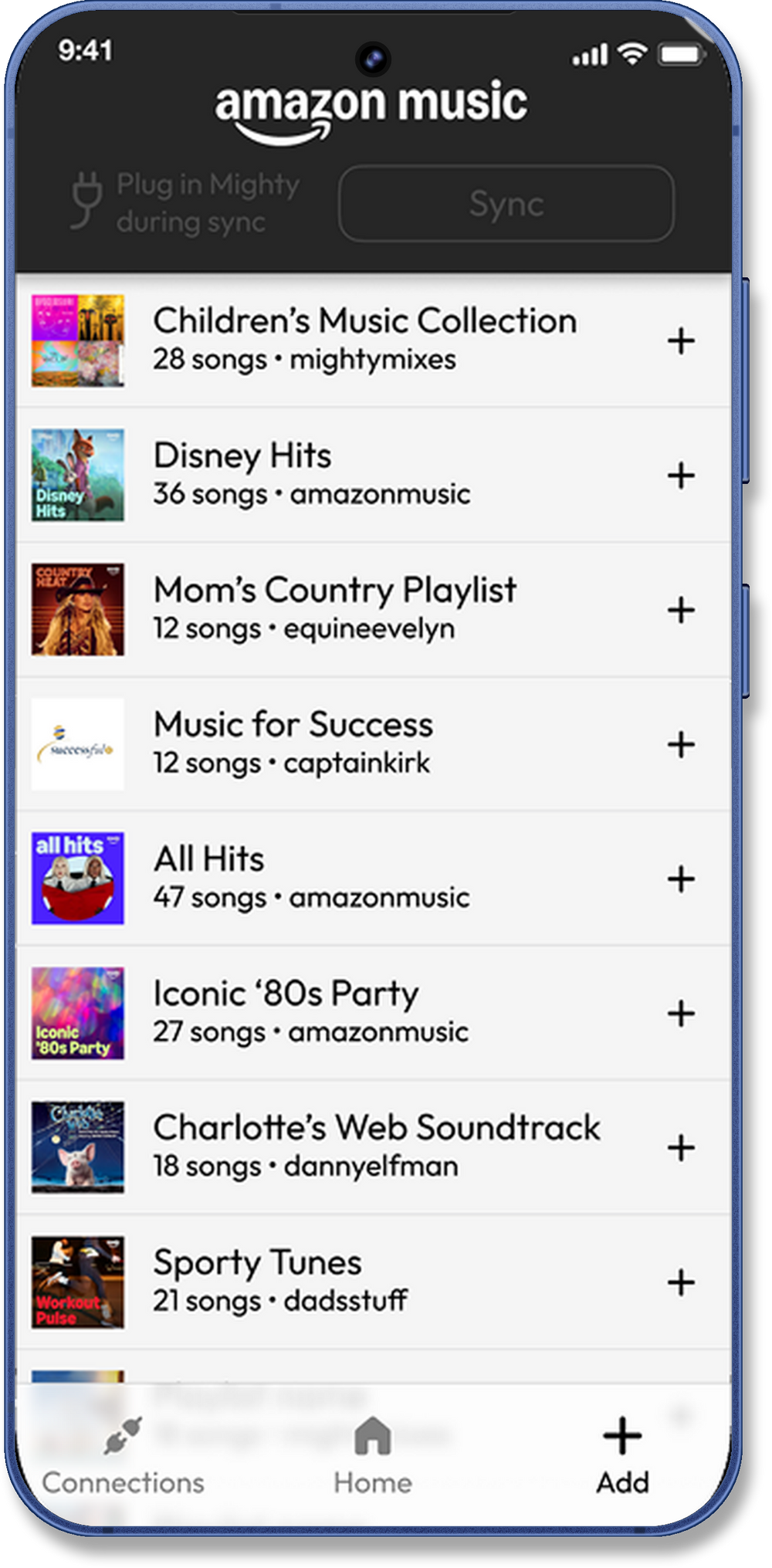 Connect Amazon Music and sync playlists